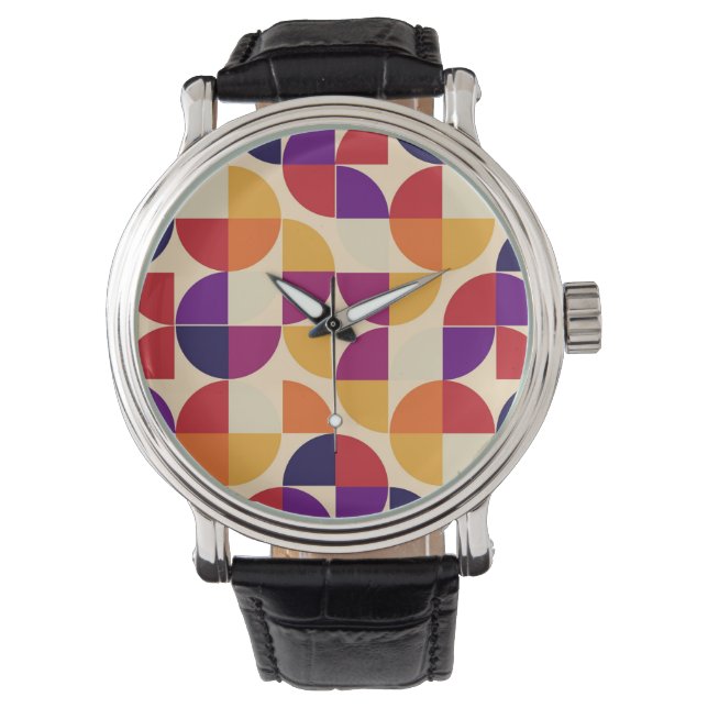 Modern Bauhaus Geometric Wrist Watch Armbandsur (Framsida)
