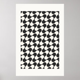 Modern Bauhaus-Inspired Abstrakt Seamless Mönster Poster