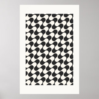Modern Bauhaus-Inspired Abstrakt Seamless Mönster Poster