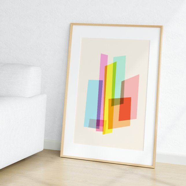 Modern Bauhaus Pastel-Trendig i medelårhundradet G Poster (Skapare uppladdad)