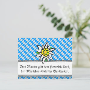 Modern bayersk utsaga om öl vykort