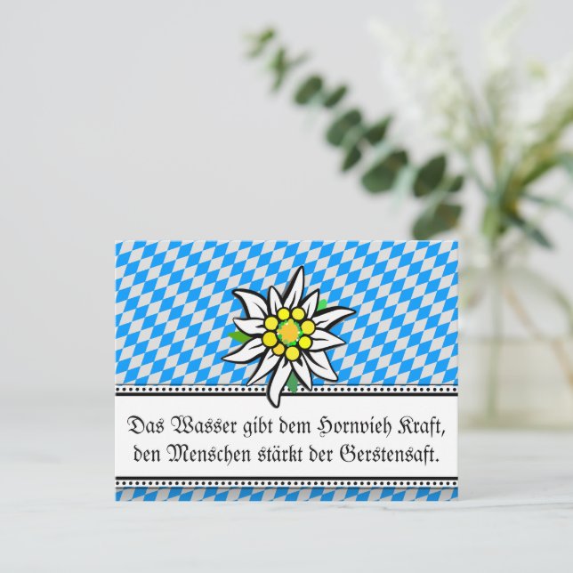 Modern bayersk utsaga om öl vykort (Stående Fram)