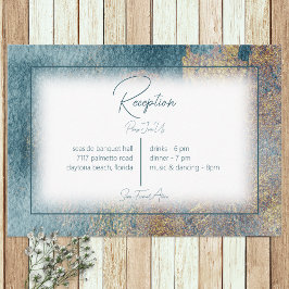 Modern Beach Abstrakt bröllopsmottagning Tilläggskort