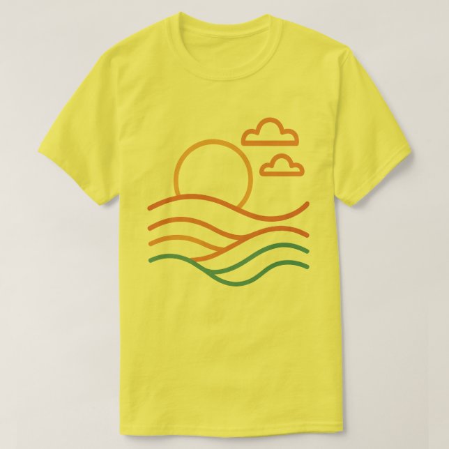 Modern Beach Artwork Manar-Shirt T Shirt (Design framsida)