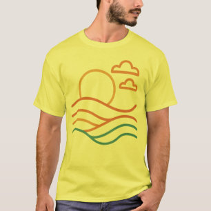 Modern Beach Artwork Manar-Shirt T Shirt