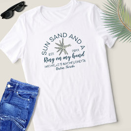 Modern Beach Bachelorette Aesthetic Bride T Shirt