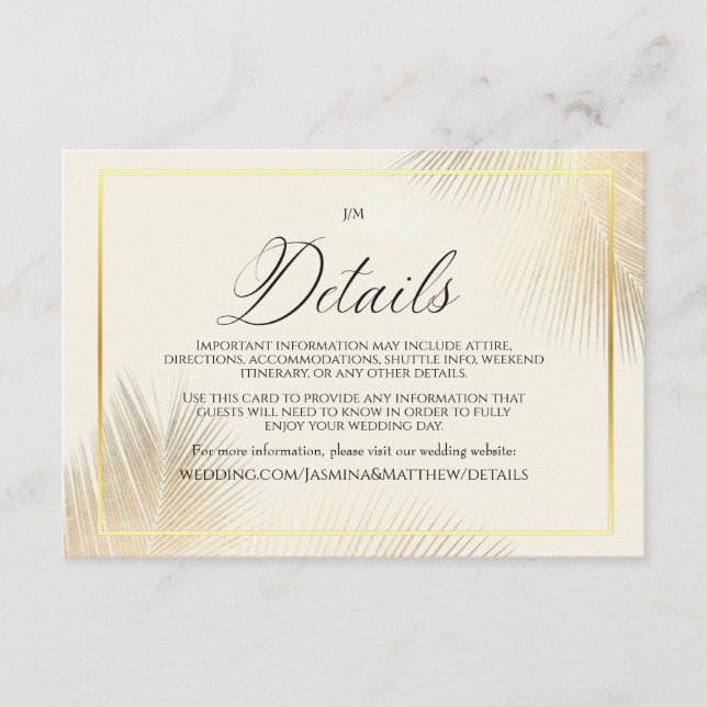 Modern Beach Coastal Frame Wedding   Tilläggskort (Framsida)