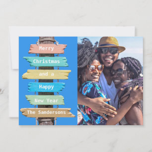 Modern Beach-fotojulkort Julkort