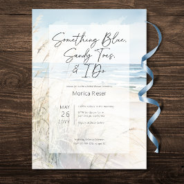 Modern Beach Nåt blått Möhippa Inbjudningar