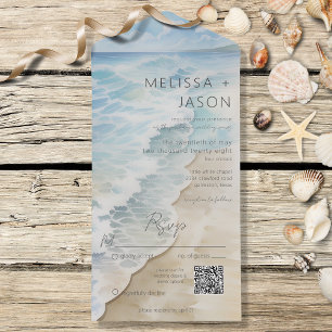 Modern Beach Shoreline Coastal QR-kod