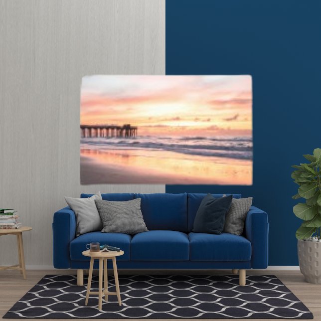 Modern Beach Sunrise Tapet-bakgrund Canvastryck (Skapare uppladdad)