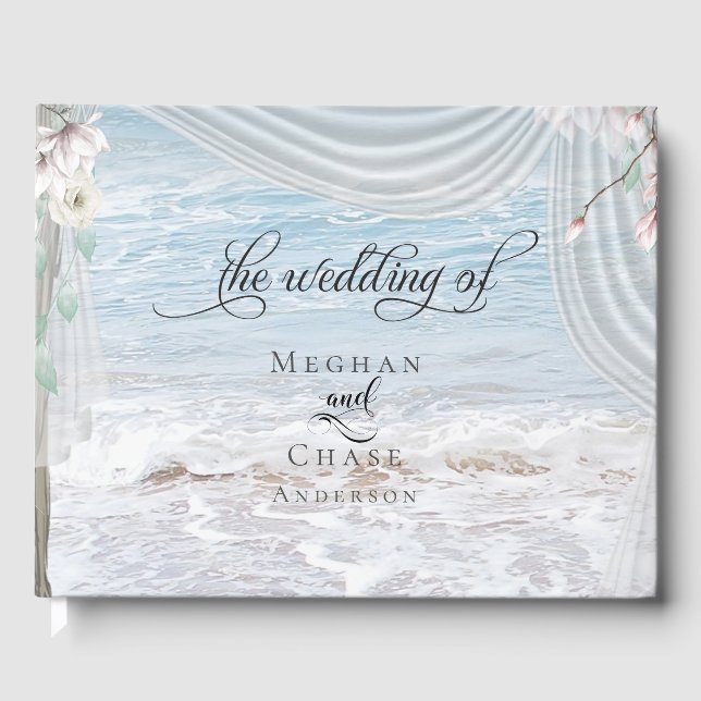 Modern Beach Vågar Driftwood Arbor Gästböcker (Framsida)