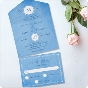 Modern Beachy Ocean Blue sommar Bröllop