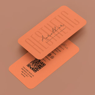 Modern Beautician Professionell Coral Aesthetic Visitkort