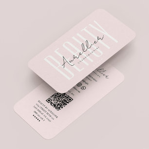 Modern Beautician Skincare Cosmetologist Rosa Visitkort