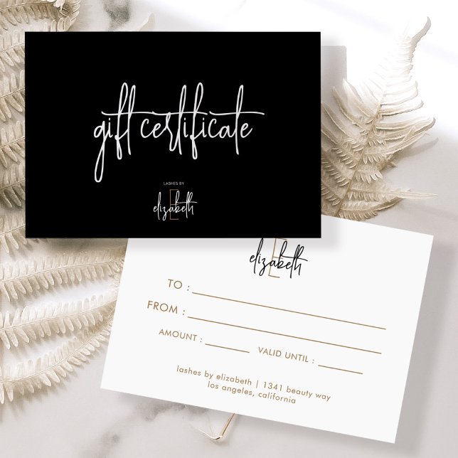 Modern Beauty Business Gift Certificate (Skapare uppladdad)