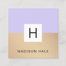 Modern Beauty Lavender Lila Monogram