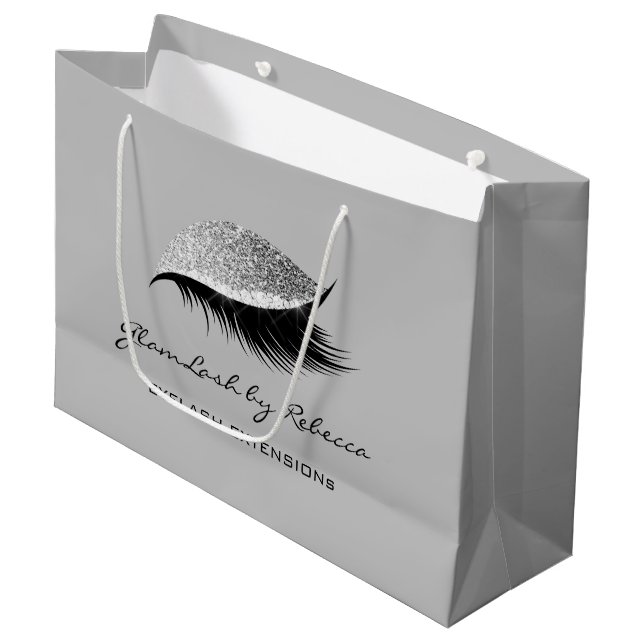Modern Beauty Makeup Eyelash Lash Glitter Silver (Framsidan Vinklad)