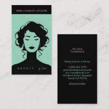 Modern Beauty Makeup Hair Nagel Mint & Rosa Black