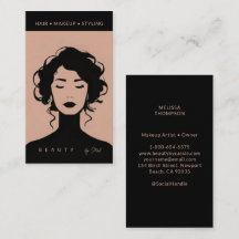 Modern Beauty Makeup Hair Nagel Peach Rosa & Black