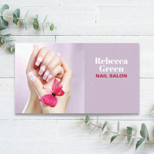 Modern Beauty Manicurist Nail Artist Nail Salon Visitkort