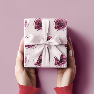 Modern Beauty Pastel Lila Figs Mönster Presentpapper