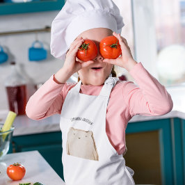 Modern Beauty Pastel Rosa Bear med Namn Barnförkläde