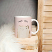 Modern Beauty Pastel Rosa Bear med Namn