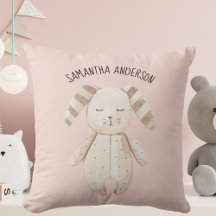 Modern Beauty Pastel Rosa Bunny med Namn