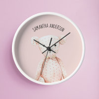 Modern Beauty Pastel Rosa Nalle med Namn