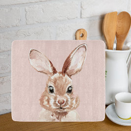 Modern Beauty Pastel Rosa Watercolor Bunny Loely