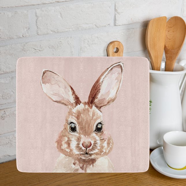 Modern Beauty Pastel Rosa Watercolor Bunny Loely (Skapare uppladdad)