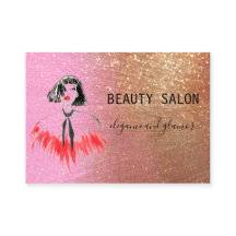 Modern Beauty Salon Glitter Guld Rosa