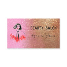 Modern Beauty Salon Glitter Guld Rosa