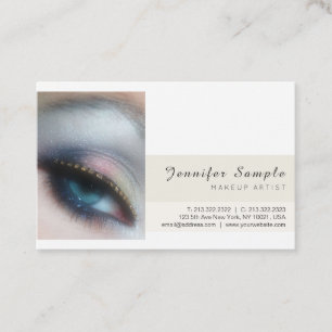 Modern Beauty Salon Makeup Artist Premium Silke Visitkort