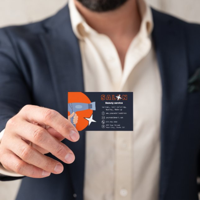 Modern Beauty Services Hair Stylists Salon Visitkort (Skapare uppladdad)