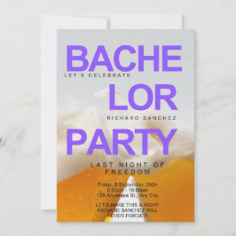 Modern Beer Inspired Bachelor Party-inbjudan Inbjudningar