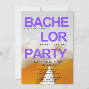 Modern Beer Inspired Bachelor Party-inbjudan Inbjudningar