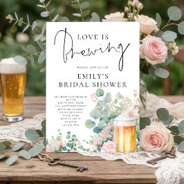 Modern Beer Love bryggs Bröllopsdusch Inbjudningar