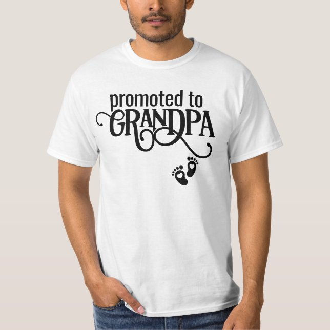 Modern befordrad till Grandpa Black Färg-teckensni T Shirt (Framsida)