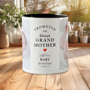 Modern befordrad till Underbar Grandma 2 Photo Cut Två-Tonad Mugg
