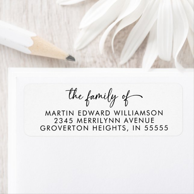 Modern begravning i familjen Namn Returadress Returadress Etikett (Insitu)