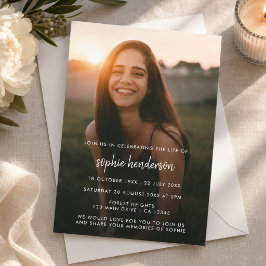 Modern Begravning | Livs firande Foto Inbjudningar