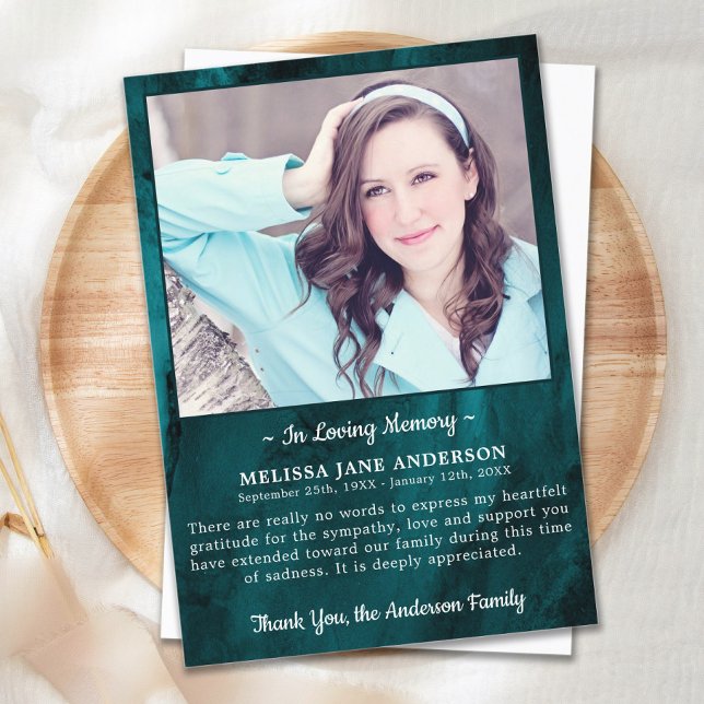 Modern begravningsfotosympati Memorial Tack Kort (Skapare uppladdad)