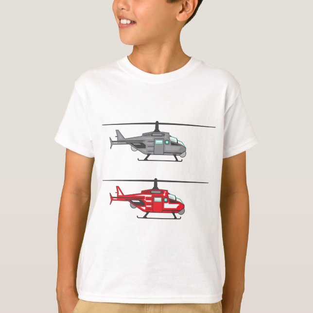 Modern begreppshelikopter tee (Framsida)