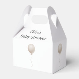 Modern Beige Balloon Boho Baby Shower Presentaskar
