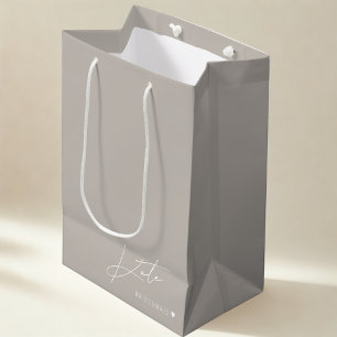 Modern Beige Bridesmaid Frieri Gift Bag