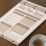 Modern Beige Brown Mönster Daily Yoga Journal Anteckningsblock<br><div class="desc">Omvandla din dagliga rutin och höj din yoga-träning med vårt moderna Beige Brown Mönster Daily Yoga Journal-Anteckningsblock. Detta moderna geometriska anteckningsblock i mönster har, som bekant är designat för att stödja en helhetssyn på hälsa, dedikerade kolumner för att spåra hälsosamt måltider, fånga in motivationstankar, detaljera yoga-förflyttningar och slå ihop personliga...</div>