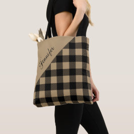 Modern Beige Buffalo Play Tote Bag Tygkasse