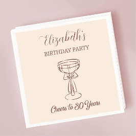 Modern Beige Cheers till 30 års födelsedagskvot Pappersservett